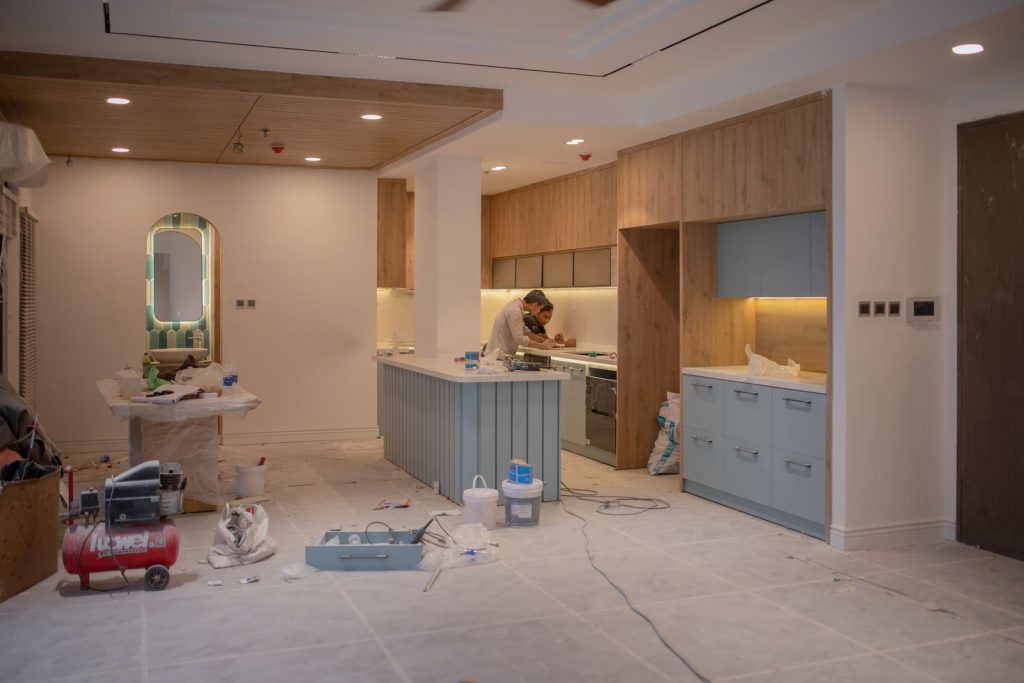 Interior home remodeling in progress