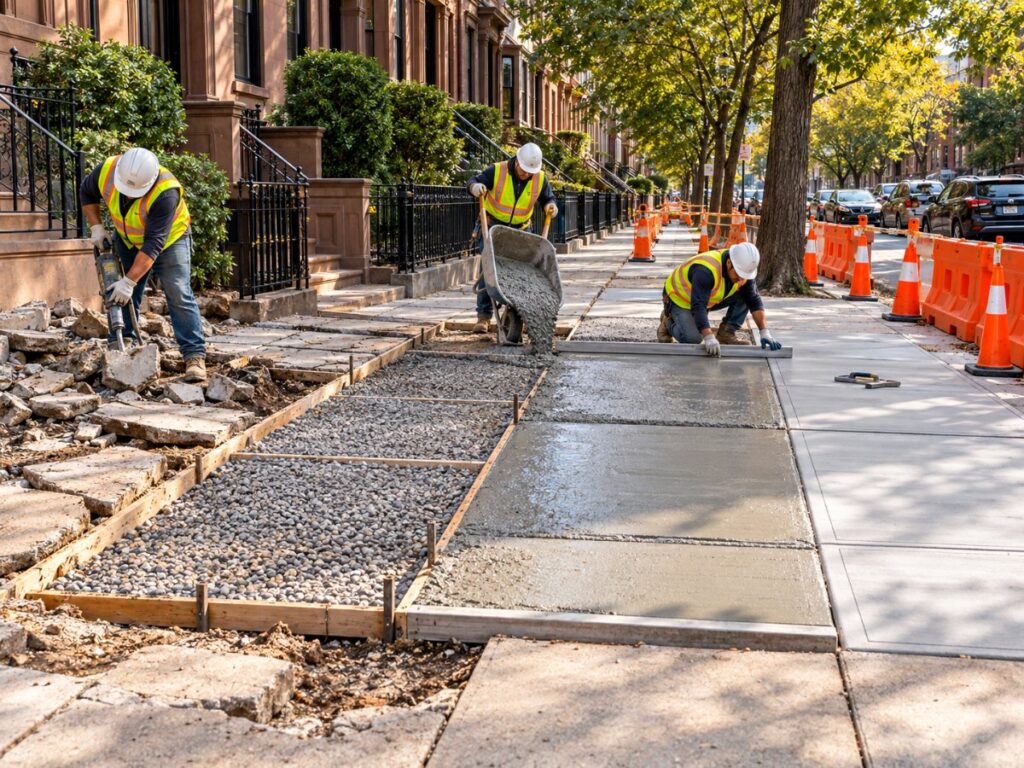 Home Sidewalk Repair and DOT Violations by Golden Stone Construction